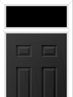 Fire door with toplight design
