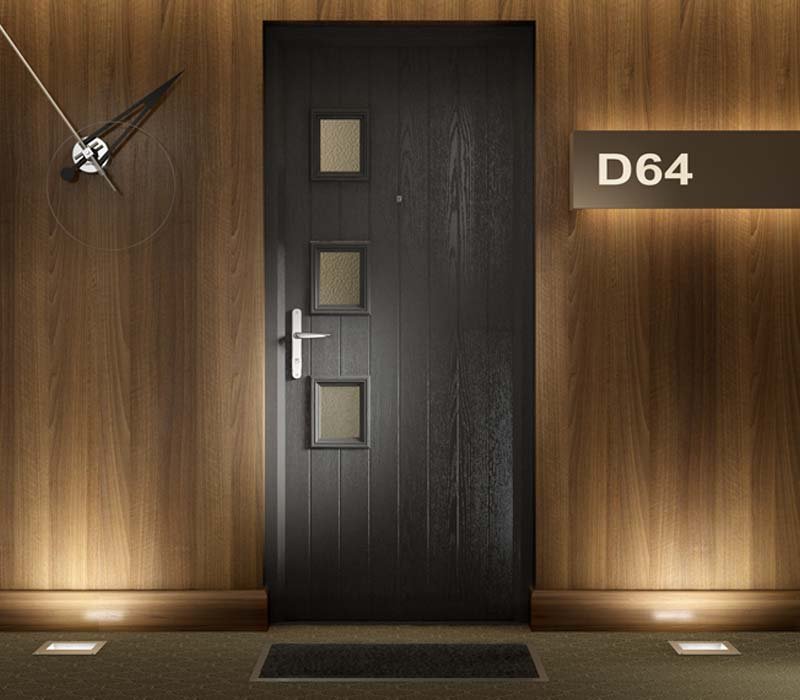 Fire door with advanced security features
