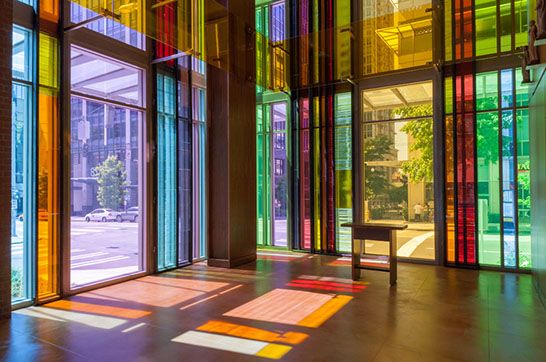 Tinted glass appearance