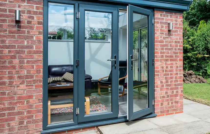 uPVC hinged door with traditional design
