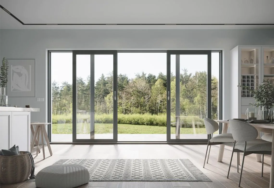 Lift and slide patio door configuration